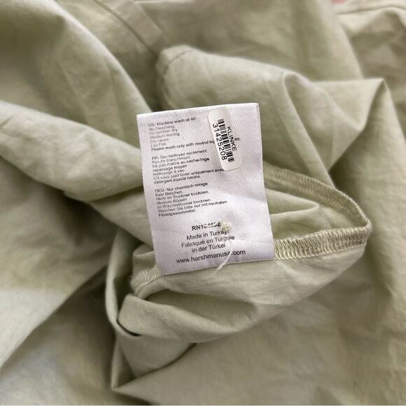 Anthropologie Harshman Puff Sleeve Babydoll Blouse Moss Green Size Small - Picture 9 of 10